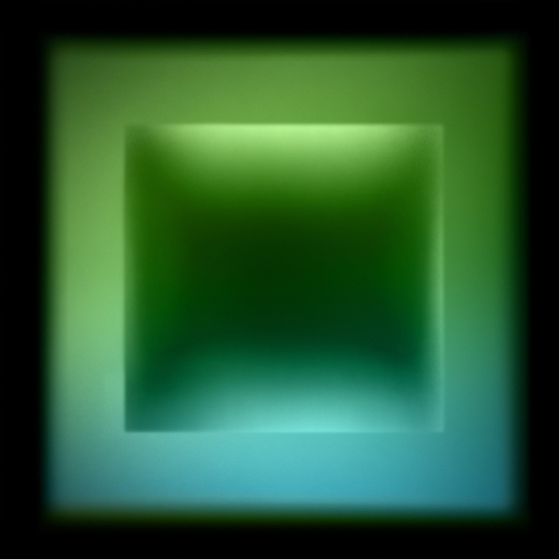 Robyn Stacey, Understood from within (aqua) 2021, photographic print on metallic paper, 90x90cm Ed.5 